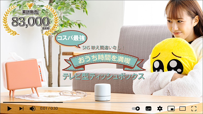 テレビ型ティッシュボックスバナー